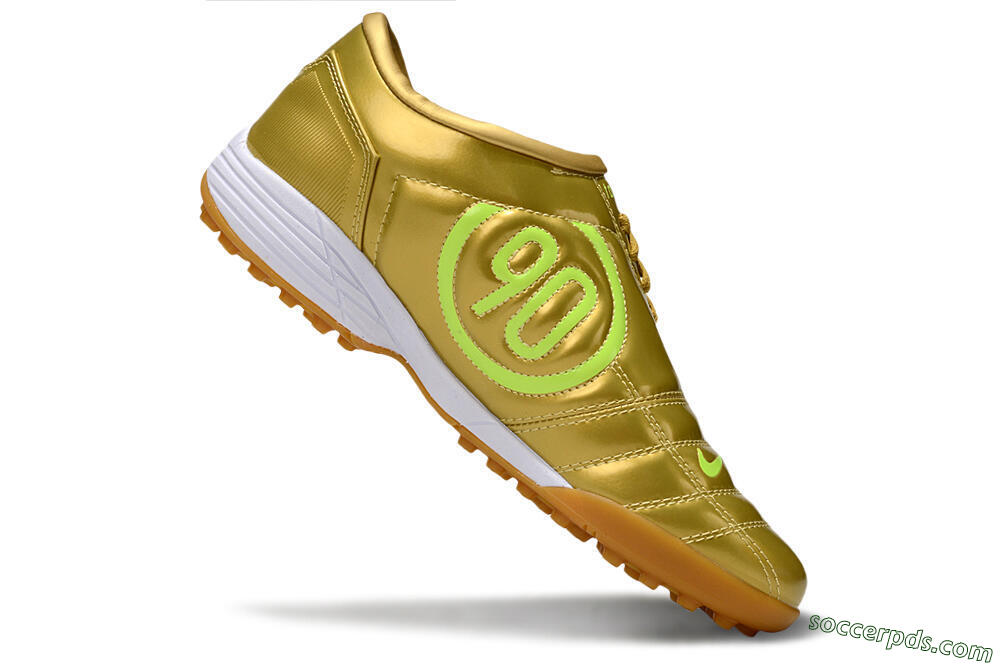 Nike Total 90 II TF Low-Tops Football Shoes - Gold/Yellow/White 4