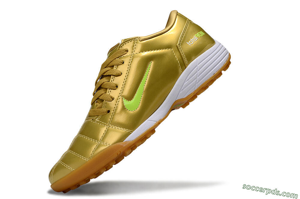 Nike Total 90 II TF Low-Tops Football Shoes - Gold/Yellow/White 5
