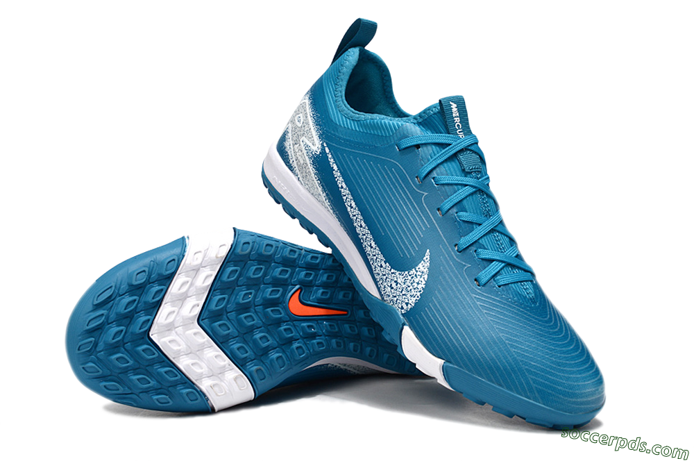 Nike Air Zoom Mercurial Vapor 16 Pro TF Low-Tops Football Shoes - Blue/White 4