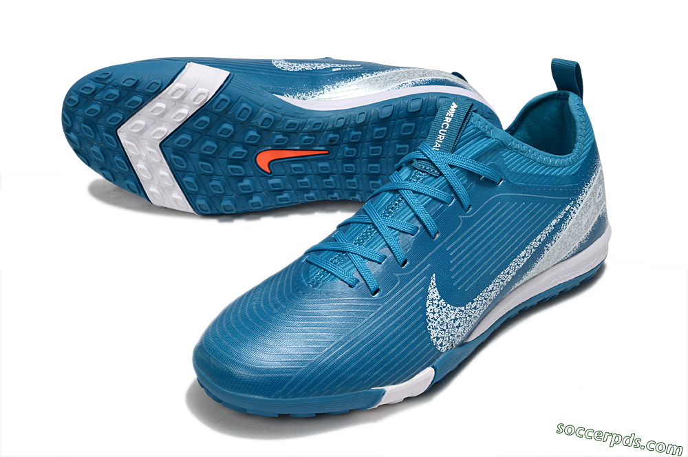 Nike Air Zoom Mercurial Vapor 16 Pro TF Low-Tops Football Shoes - Blue/White 3