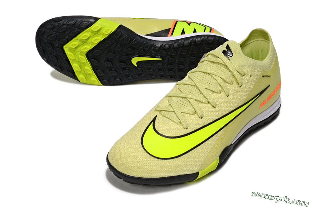 Nike Air Zoom Mercurial Vapor 16 Elite TF Low-Tops Football Shoes - Brown/Yellow/Black 3