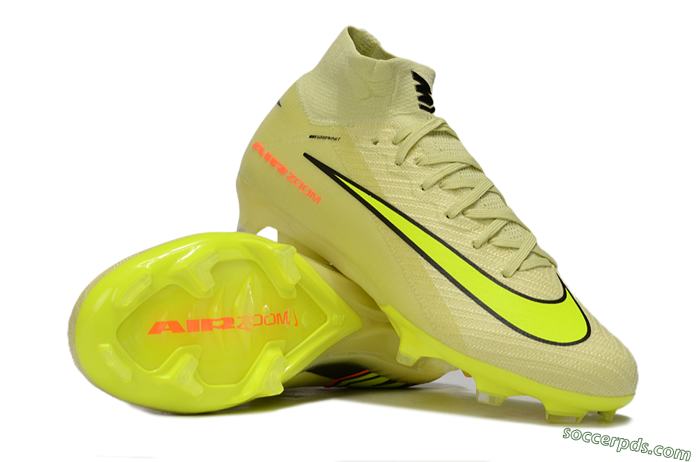 Nike Air Zoom Mercurial Superfly 10 Elite FG High-Tops Football Boots - Brown/Yellow/Black 0