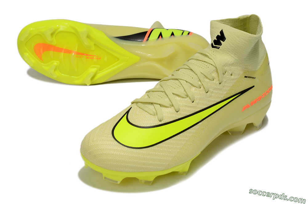 Nike Air Zoom Mercurial Superfly 10 Elite FG High-Tops Football Boots - Brown/Yellow/Black 3