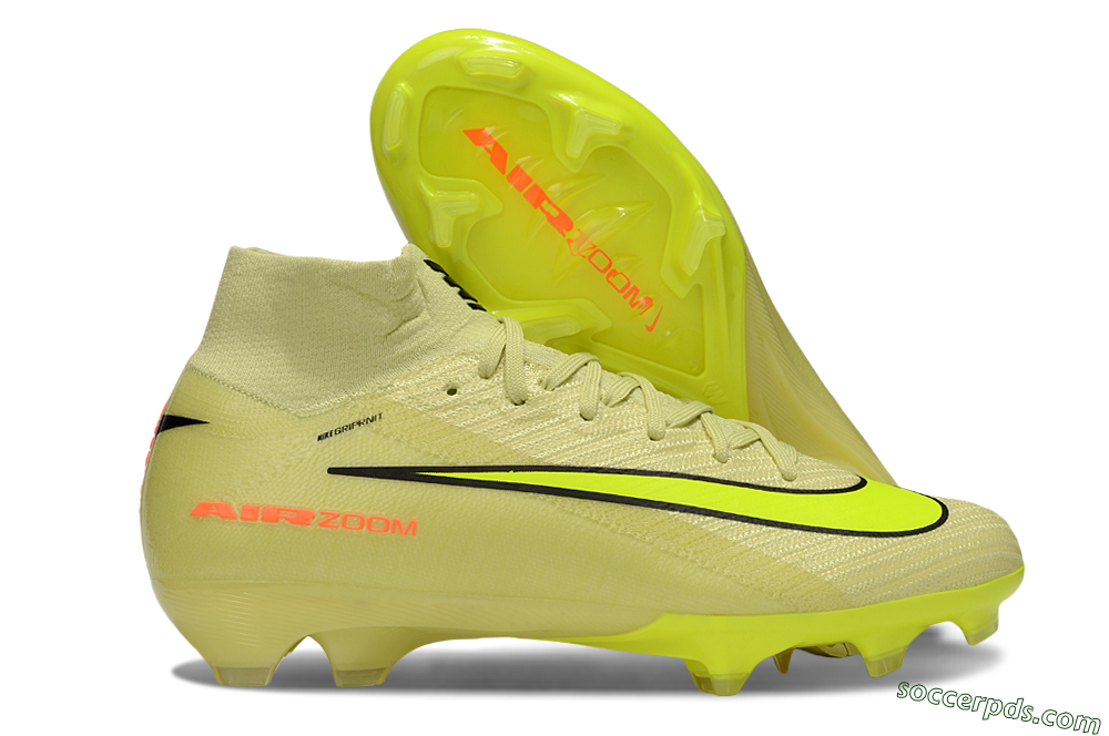 Nike Air Zoom Mercurial Superfly 10 Elite FG High-Tops Football Boots - Brown/Yellow/Black 1