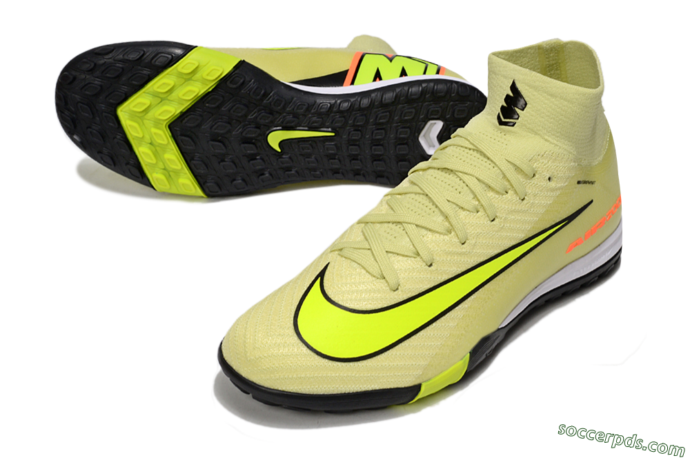 Nike Air Zoom Mercurial Superfly 10 Elite TF High-Tops Football Shoes - Brown/Yellow/Black 3
