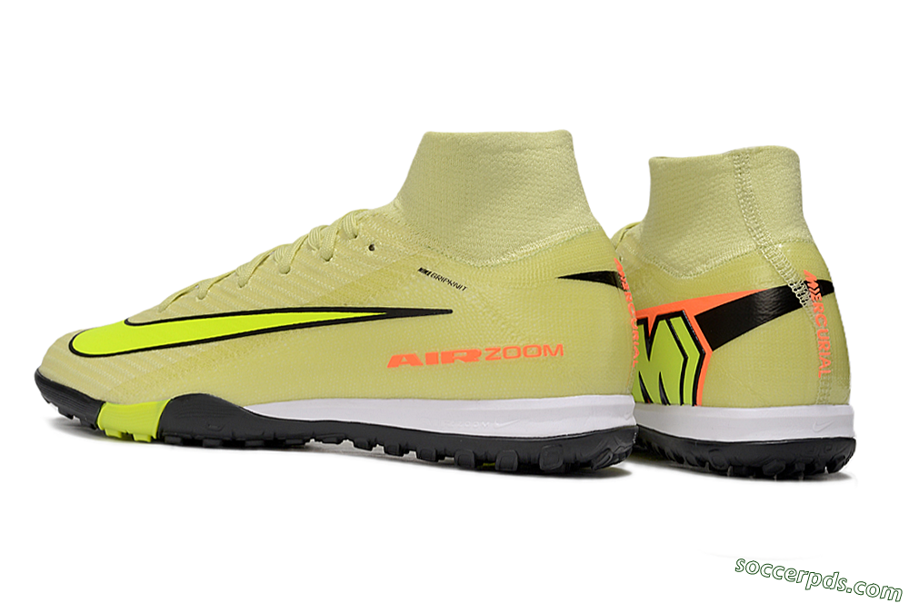 Nike Air Zoom Mercurial Superfly 10 Elite TF High-Tops Football Shoes - Brown/Yellow/Black 4