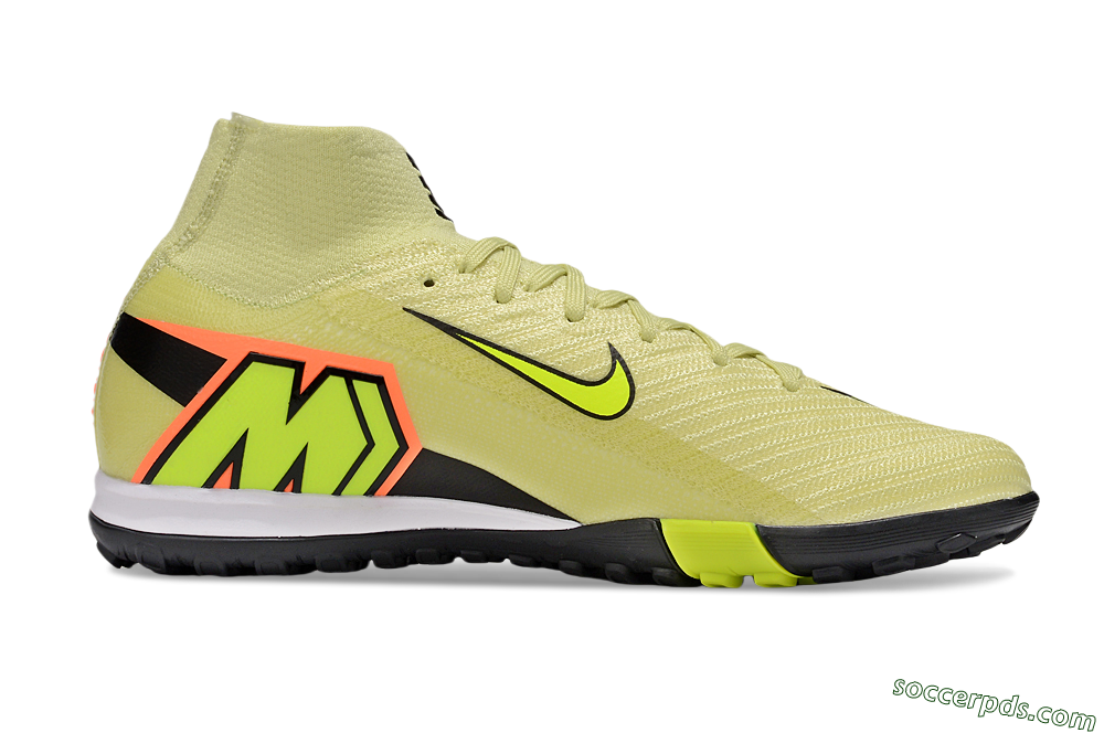 Nike Air Zoom Mercurial Superfly 10 Elite TF High-Tops Football Shoes - Brown/Yellow/Black 5