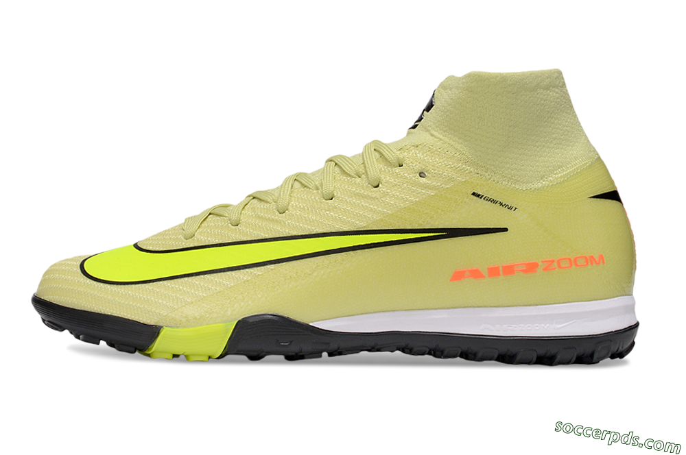 Nike Air Zoom Mercurial Superfly 10 Elite TF High-Tops Football Shoes - Brown/Yellow/Black 2