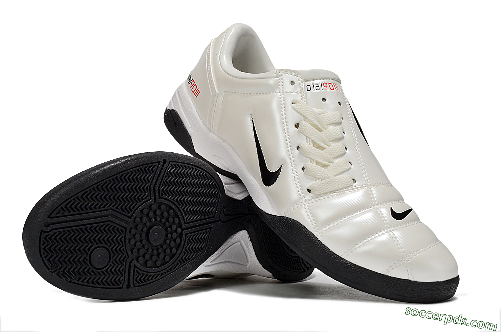 Nike Total 90 II IC Low-Tops Football Shoes - Beige/Black/White 4