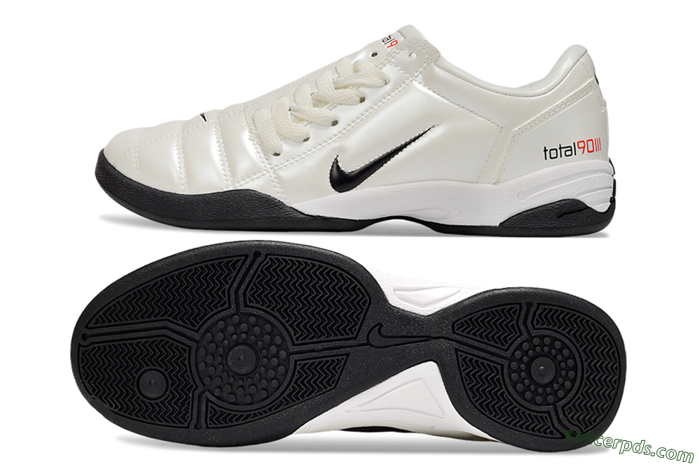 Nike Total 90 II IC Low-Tops Football Shoes - Beige/Black/White 0