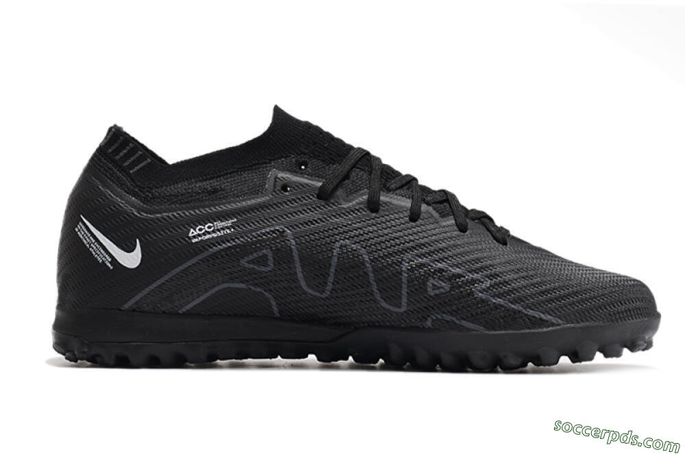 Nike Air Zoom Mercurial Vapor 16 Elite TF Low-Tops Football Shoes - Black/White/Yellow 5