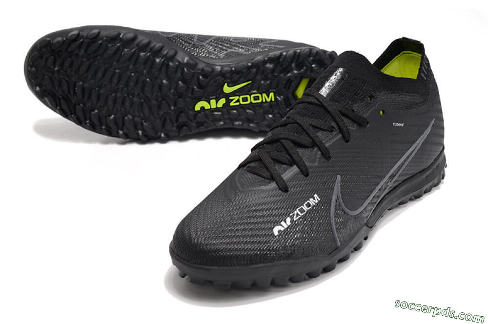 Nike Air Zoom Mercurial Vapor 16 Elite TF Low-Tops Football Shoes - Black/White/Yellow 3