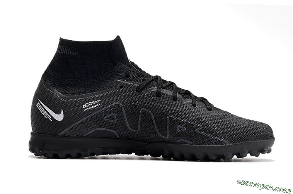 Nike Air Zoom Mercurial Superfly 10 Elite TF High-Tops Football Shoes - Black/White/Yellow 5