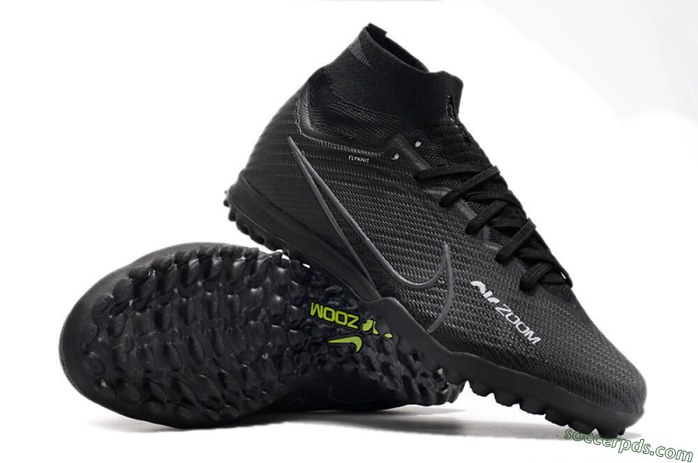 Nike Air Zoom Mercurial Superfly 10 Elite TF High-Tops Football Shoes - Black/White/Yellow 0