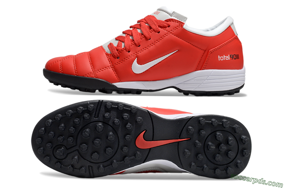 Nike Total 90 II TF Low-Tops Football Shoes - Red/White/Black 0
