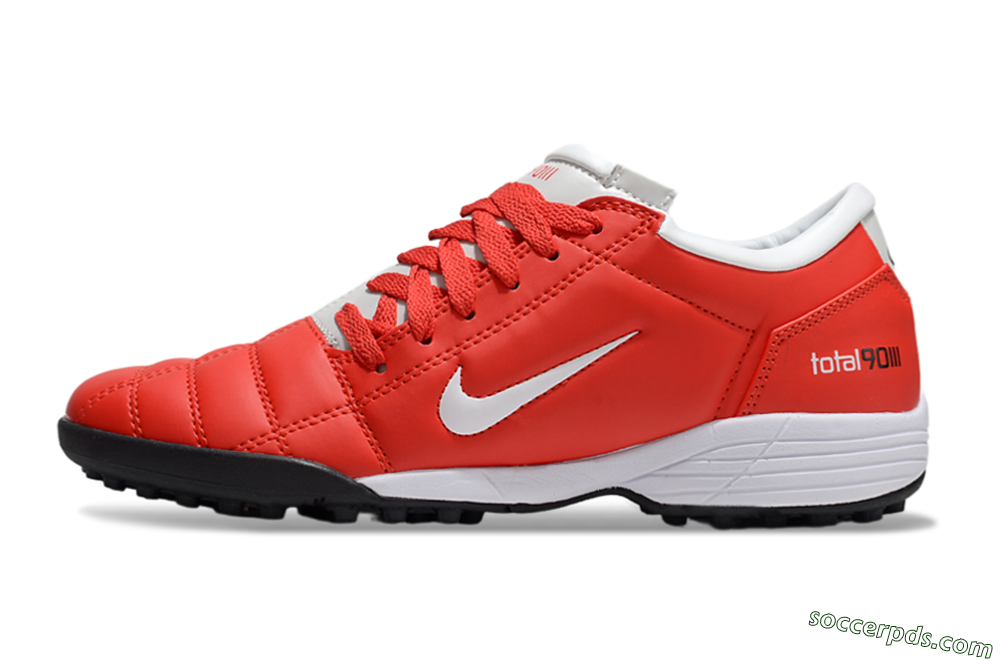 Nike Total 90 II TF Low-Tops Football Shoes - Red/White/Black 2