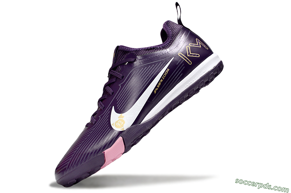 Nike Air Zoom Mercurial Vapor 16 Pro TF Low-Tops Football Shoes - Purple/White/Gold 6