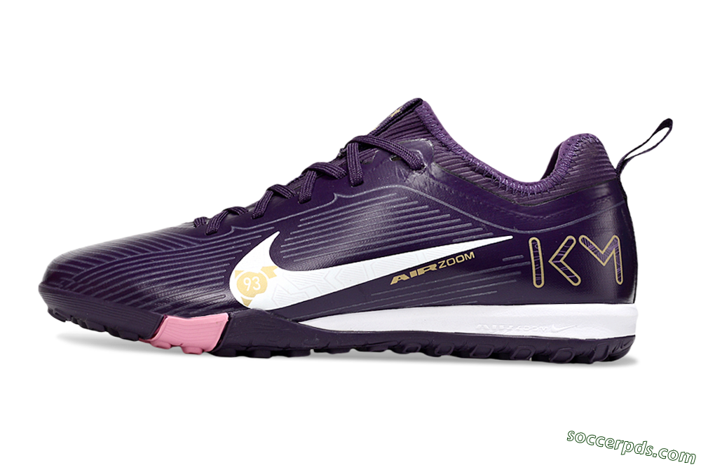 Nike Air Zoom Mercurial Vapor 16 Pro TF Low-Tops Football Shoes - Purple/White/Gold 2