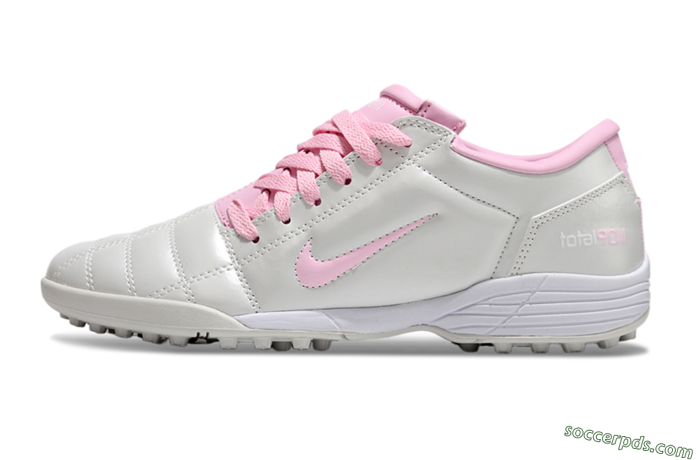Nike Total 90 II TF Low-Tops Football Shoes - Beige/Pink/White 2