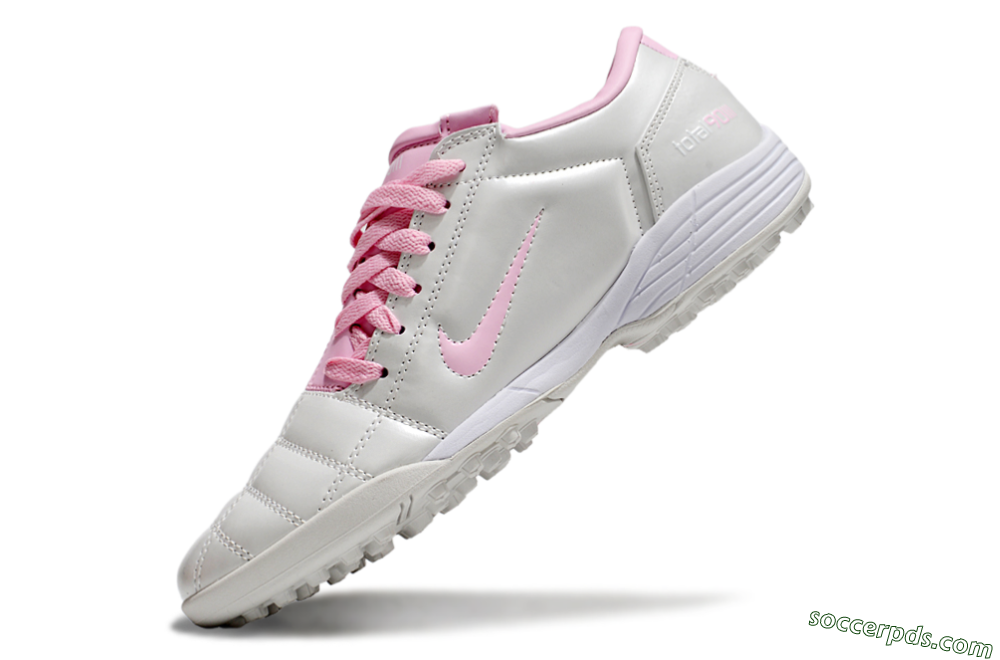 Nike Total 90 II TF Low-Tops Football Shoes - Beige/Pink/White 5
