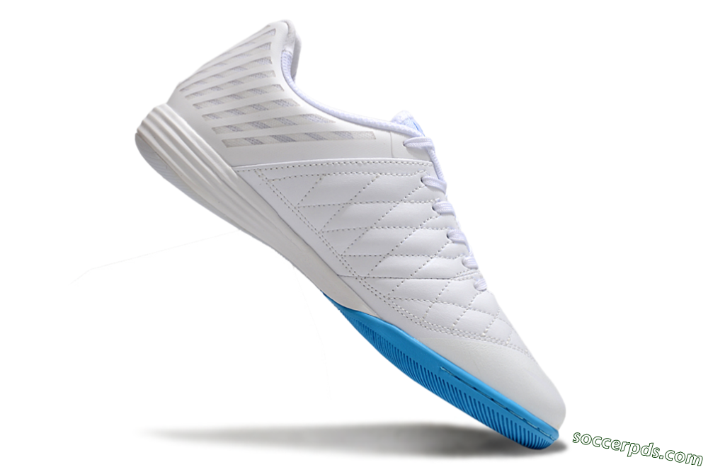 Nike Lunar Gato 2 IC Low-Tops Football Shoes - White/Blue 5