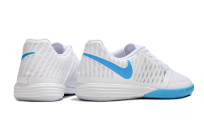 Nike Lunar Gato 2 IC Low-Tops Football Shoes - White/Blue