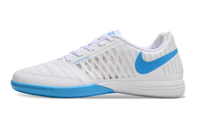 Nike Lunar Gato 2 IC Low-Tops Football Shoes - White/Blue