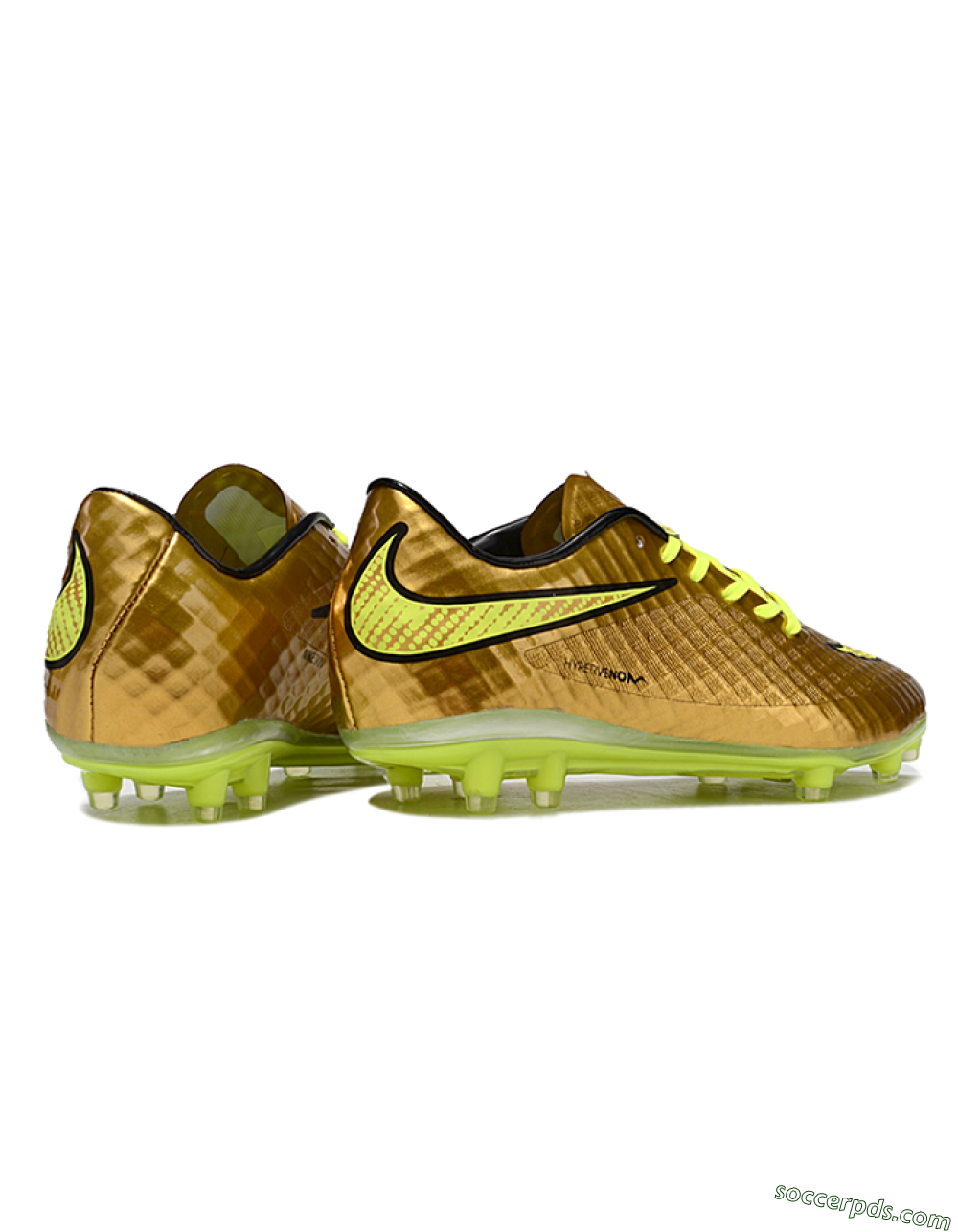 Nike Hypervenom Phantom FG Low-Tops Football Boots - Gold/Yellow/Black 5