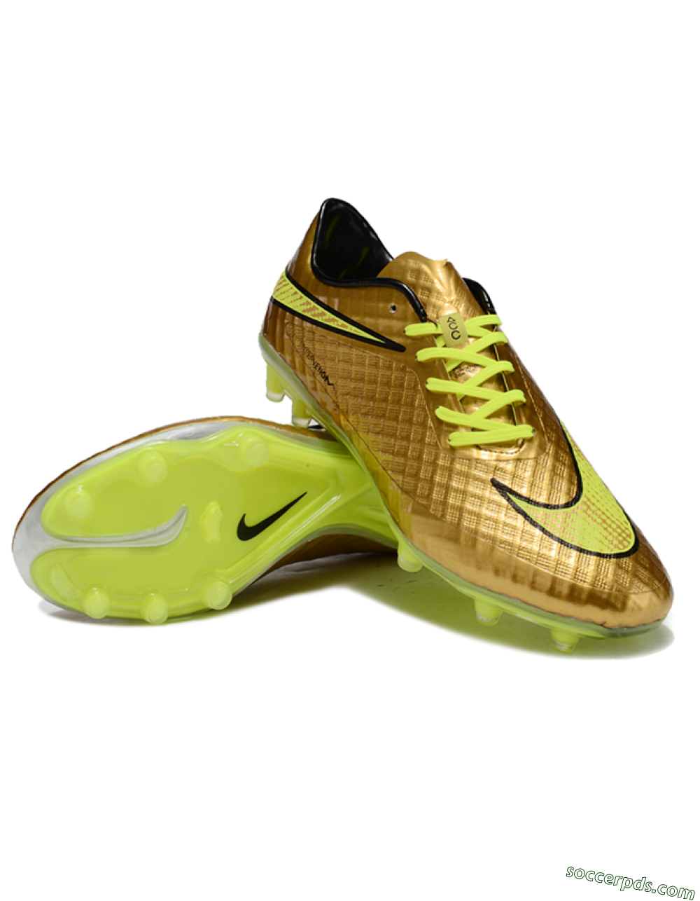 Nike Hypervenom Phantom FG Low-Tops Football Boots - Gold/Yellow/Black 2