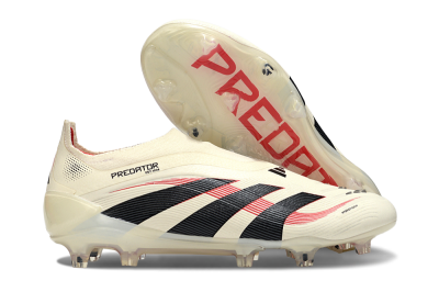 Adidas Predator Elite 25 Laceless FG Low-Tops Football Boots - Beige/Black/Red