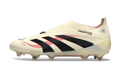 Adidas Predator Elite 25 Laceless FG Low-Tops Football Boots - Beige/Black/Red
