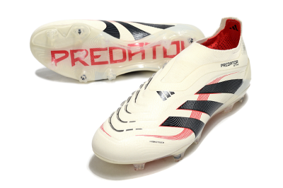 Adidas Predator Elite 25 Laceless FG Low-Tops Football Boots - Beige/Black/Red