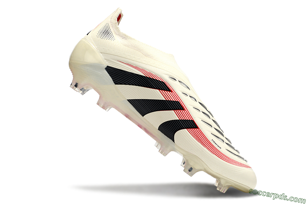 Adidas Predator Elite 25 Laceless FG Low-Tops Football Boots - Beige/Black/Red 4