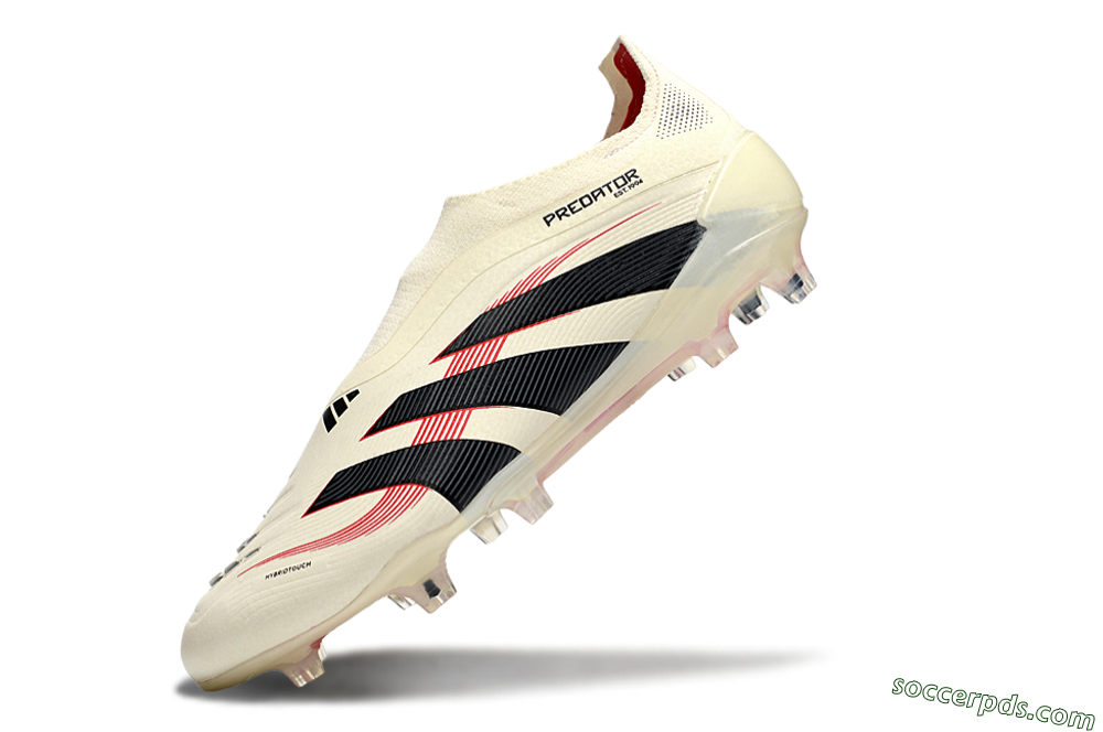 Adidas Predator Elite 25 Laceless FG Low-Tops Football Boots - Beige/Black/Red 5