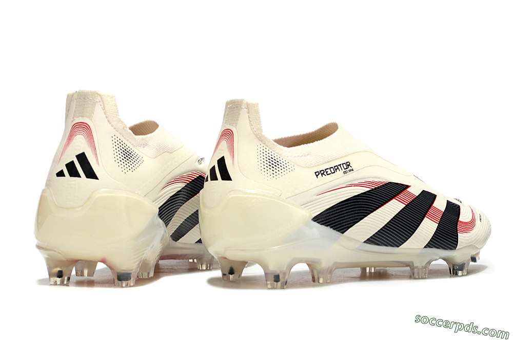 Adidas Predator Elite 25 Laceless FG Low-Tops Football Boots - Beige/Black/Red 6