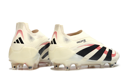 Adidas Predator Elite 25 Laceless FG Low-Tops Football Boots - Beige/Black/Red