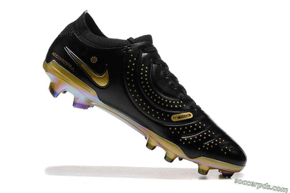 Nike Tiempo Legend 10 Elite FG Low-Tops Football Boots - Black/Gold 7