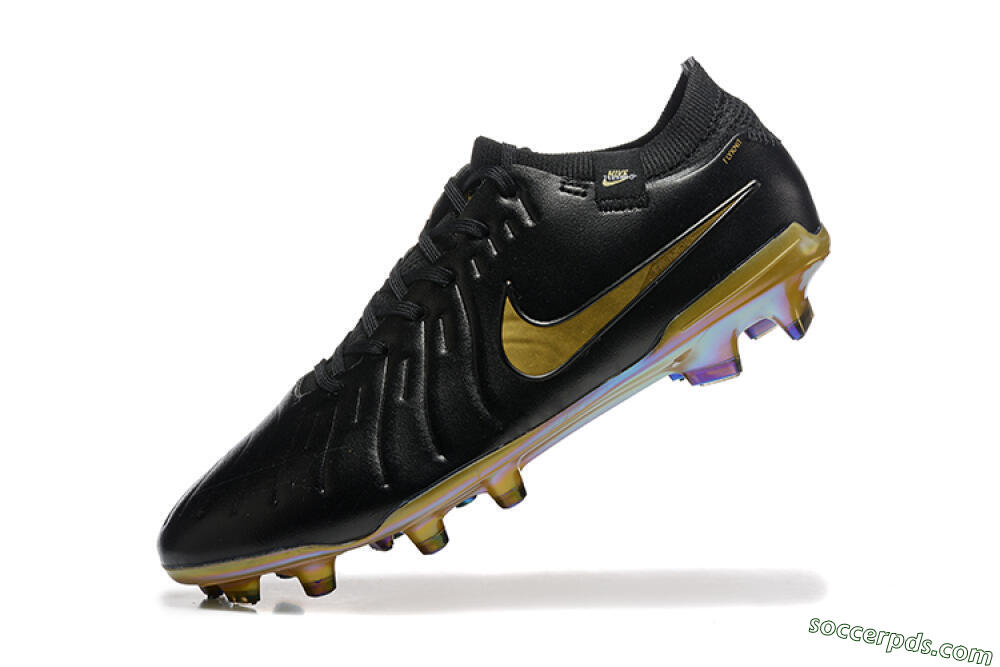 Nike Tiempo Legend 10 Elite FG Low-Tops Football Boots - Black/Gold 8