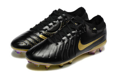 Nike Tiempo Legend 10 Elite FG Low-Tops Football Boots - Black/Gold