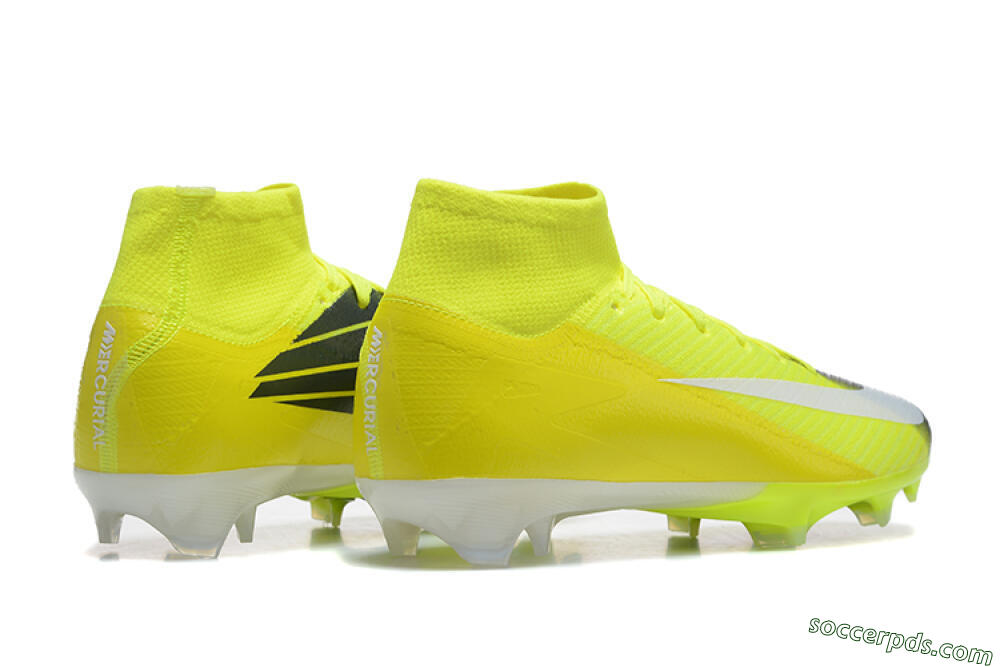 Nike Air Zoom Mercurial Superfly 10 Elite FG High-Tops Football Boots - Yellow/Black/White 9
