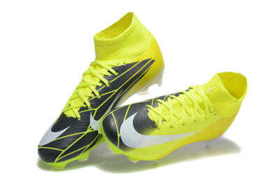 Nike Air Zoom Mercurial Superfly 10 Elite FG High-Tops Football Boots - Yellow/Black/White