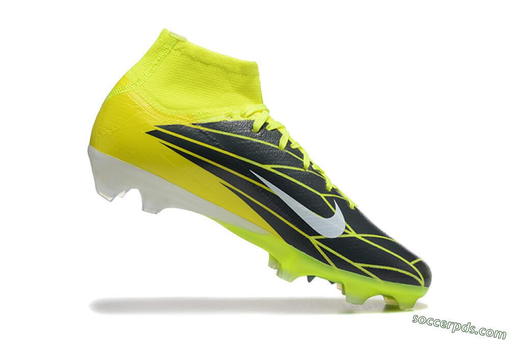 Nike Air Zoom Mercurial Superfly 10 Elite FG High-Tops Football Boots - Yellow/Black/White 7