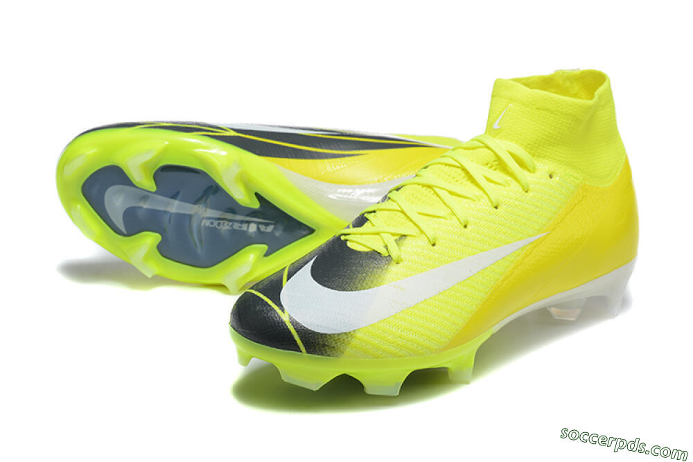 Nike Air Zoom Mercurial Superfly 10 Elite FG High-Tops Football Boots - Yellow/Black/White 3