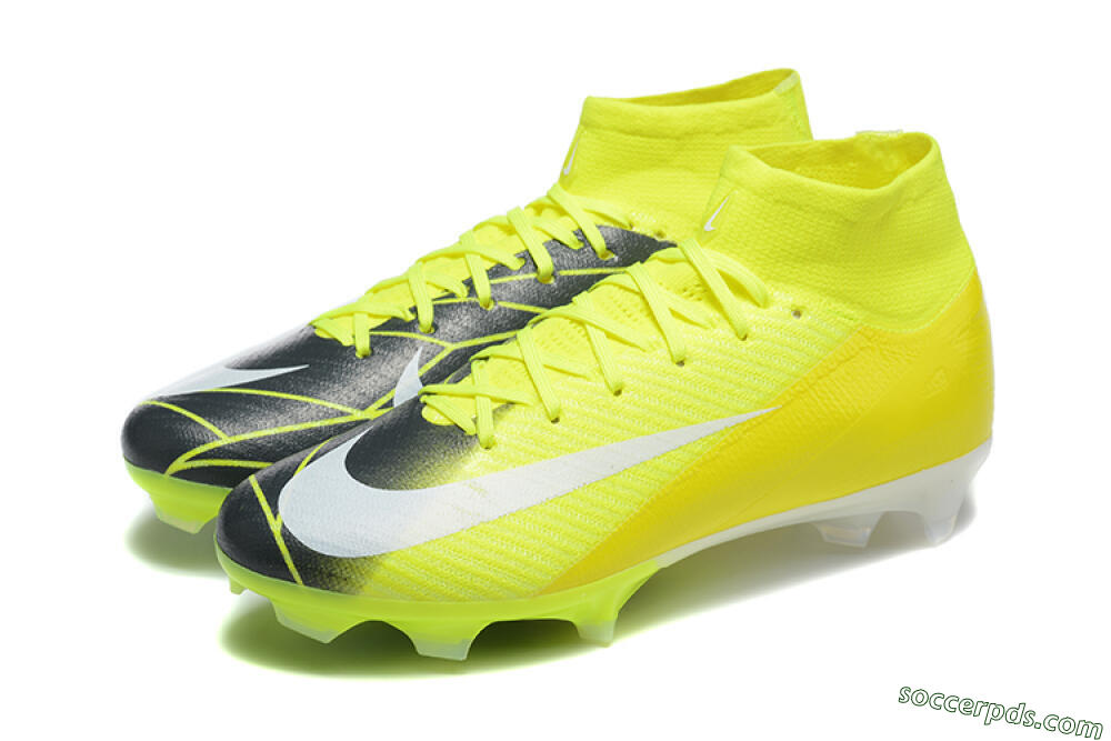 Nike Air Zoom Mercurial Superfly 10 Elite FG High-Tops Football Boots - Yellow/Black/White 5