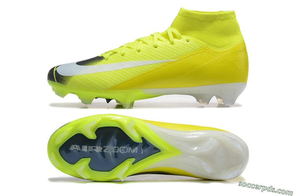 Nike Air Zoom Mercurial Superfly 10 Elite FG High-Tops Football Boots - Yellow/Black/White 0