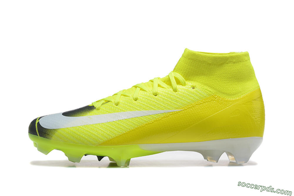 Nike Air Zoom Mercurial Superfly 10 Elite FG High-Tops Football Boots - Yellow/Black/White 2