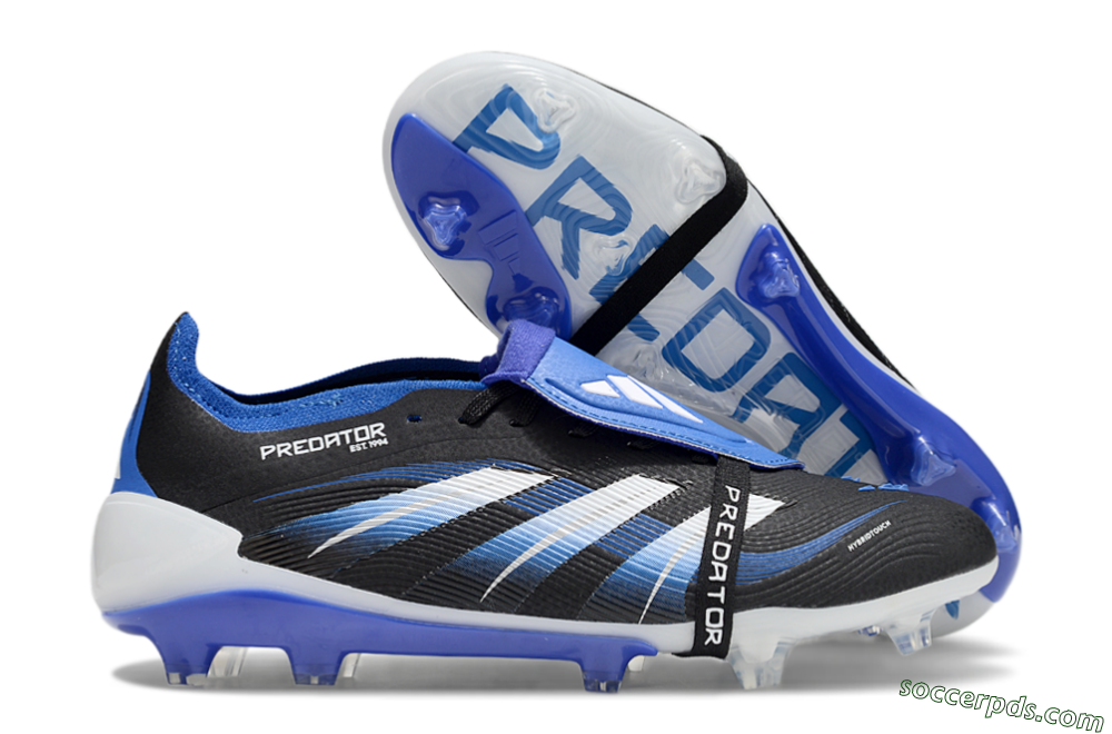 Adidas Predator 25 Elite Foldover Tongue FG Low-Tops Football Boots - Black/Blue/White 1