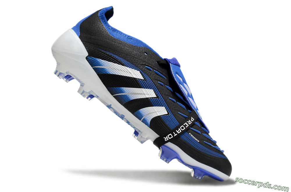 Adidas Predator 25 Elite Foldover Tongue FG Low-Tops Football Boots - Black/Blue/White 4