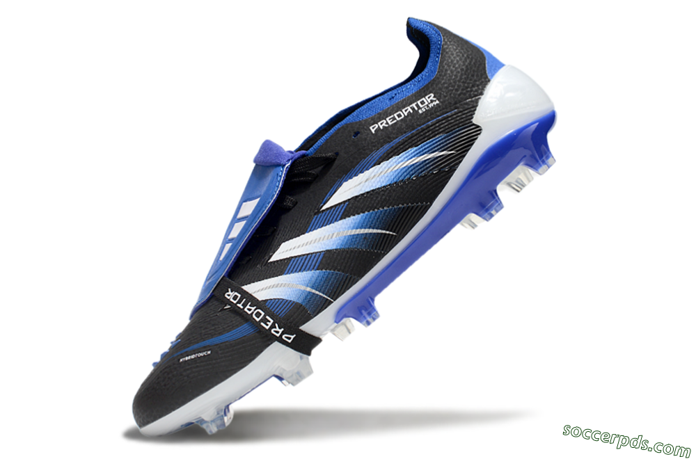 Adidas Predator 25 Elite Foldover Tongue FG Low-Tops Football Boots - Black/Blue/White 5