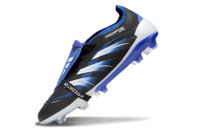 Adidas Predator 25 Elite Foldover Tongue FG Low-Tops Football Boots - Black/Blue/White